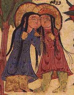 Seljuk Persian painting of Vakra and Gulshah